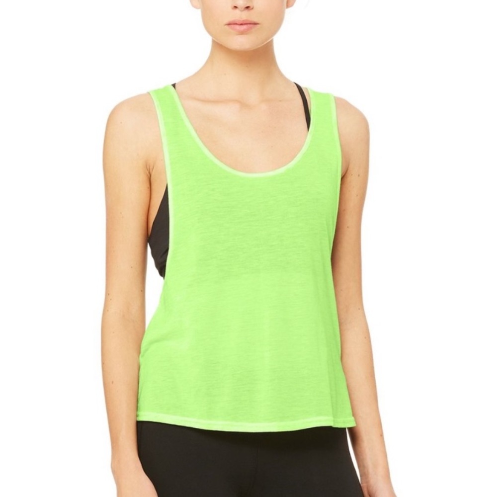🍊NWT Alo Marina Tank in Glow stick marble
